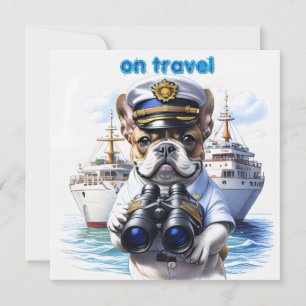 Französische Bulldoggen French Bulldog Travel Invitation