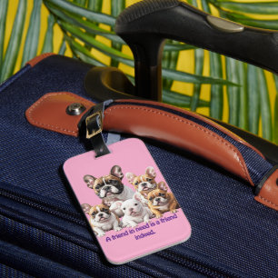 Französische Bulldoggen Freundschaft Luggage Tag