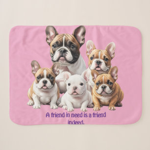 Französische Bulldoggen Freundschaft Sherpa Blanket