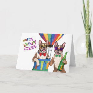 Französische Bulldoggen Geburtstag Ballon Bulldog Invitation