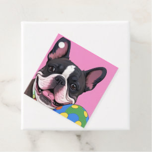 französische Bulldoggen Happy Easter Karte Favour Tags