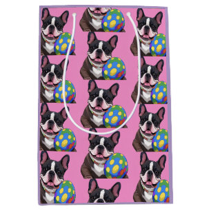 französische Bulldoggen Happy Easter Karte Medium Gift Bag