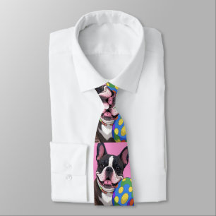 französische Bulldoggen Happy Easter Karte Tie