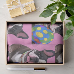 französische Bulldoggen Happy Easter Karte Tissue Paper