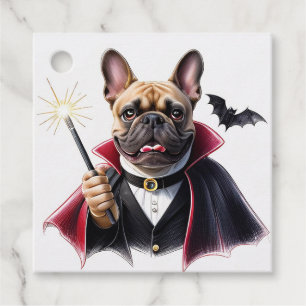 französische Bulldoggen Happy Halloween Favour Tags