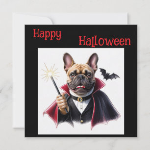 französische Bulldoggen Happy Halloween Invitation
