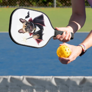 französische Bulldoggen Happy Halloween Pickleball Paddle