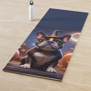 französische Bulldoggen Happy Halloween Yoga Mat