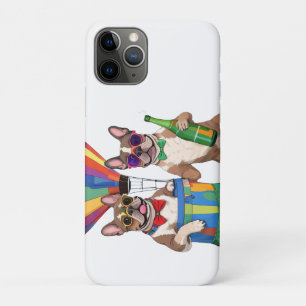 französische Bulldoggen im Heißluftballon iPhone 11 Pro Case