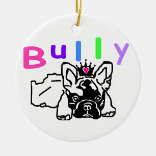 Französische Bulldoggen Keramik Ornament