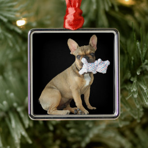 Französische Bulldoggen Metal Ornament