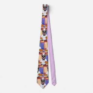 Französische Bulldoggen pizza Tie