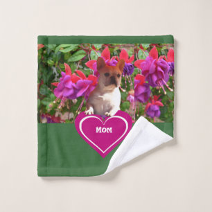 Französische Bulldoggen Postkarten Wash Cloth