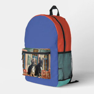 französische Bulldoggen Printed Backpack