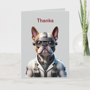 französische Bulldoggen Roboter Invitation