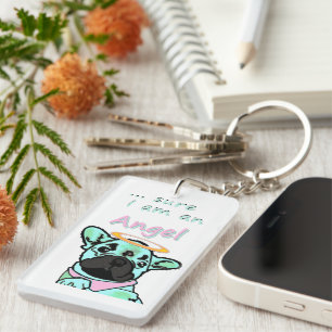 Französische Bulldoggen Schlüsselanhänger Angel Key Ring