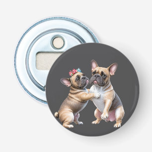 Französische Bulldoggen sehr verliebt Bottle Opener