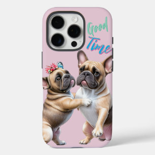 Französische Bulldoggen sehr verliebt iPhone 16 Pro Case