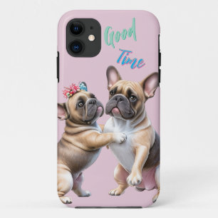 Französische Bulldoggen sehr verliebt iPhone 11 Case