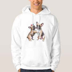 Französische Bulldoggen sehr verliebt Hoodie