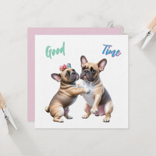 Französische Bulldoggen sehr verliebt Invitation