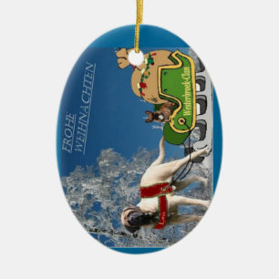 Französische Bulldoggen und Mastiff Motiv Ceramic Tree Decoration