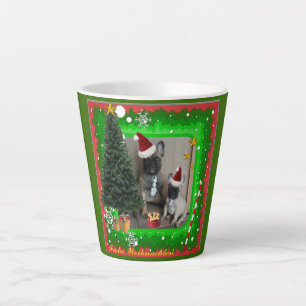 Französische Bulldoggen Weihnachten Kaffeetasse Latte Mug