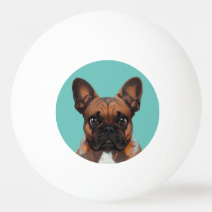 französische Bulldoggen zwei Freunde, Ping Pong Ball