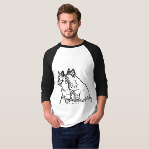 französische Bulldoggen zwei Freunde T-Shirt