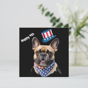 Französischen Bulldoggen Amerika 4.Juli Holiday Card