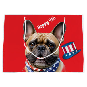 Französischen Bulldoggen Amerika 4.Juli Large Gift Bag