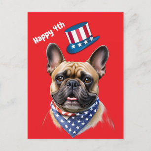 Französischen Bulldoggen Amerika 4.Juli Postcard