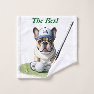 Französischen Bulldoggen golfplatz Wash Cloth