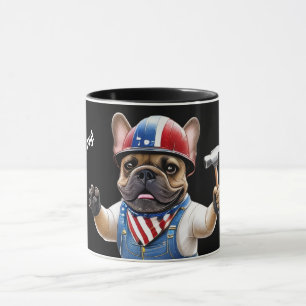 Französischen Bulldoggen Happy Labor Day Mug