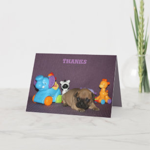 Französischen Bulldoggen  Thank You Card