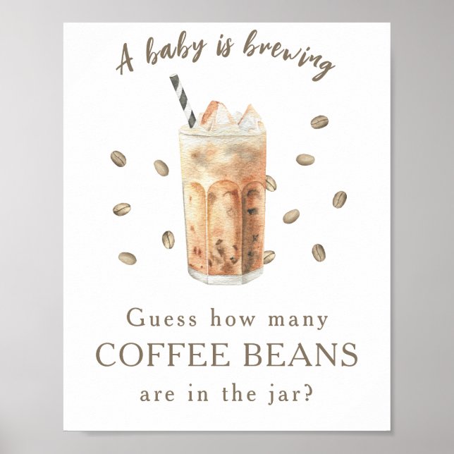 Frappe Coffee - How many coffee beans Poster (Front)
