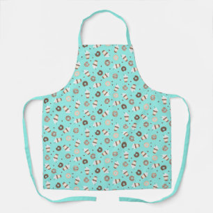 Frappuccino Coffee Sprinkled Doughnut Pattern Apron