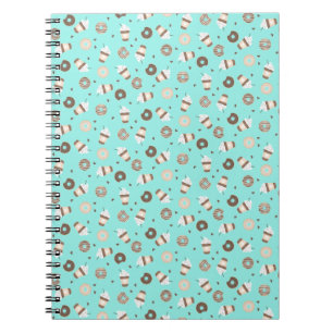Frappuccino Coffee Sprinkled Doughnut Pattern Notebook