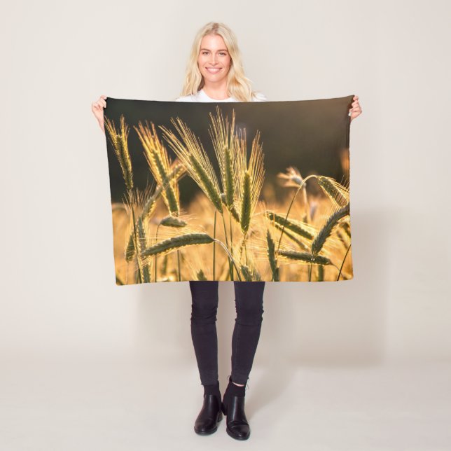 Frarm Fresh Wheat Field Fleece Blanket (In Situ)
