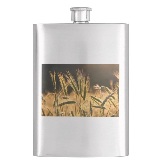 Frarm Fresh Wheat Field Hip Flask (Front)