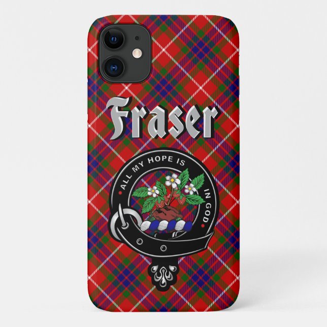 Fraser Clan Badge & Tartan Phone Case (Back)