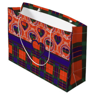 Fraser clan Plaid Scottish tartan Large Gift Bag