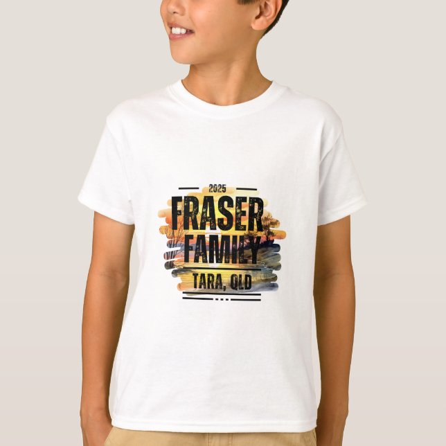 Fraser Family Reunion 2025 Design 4 Kids T-Shirt (Front)