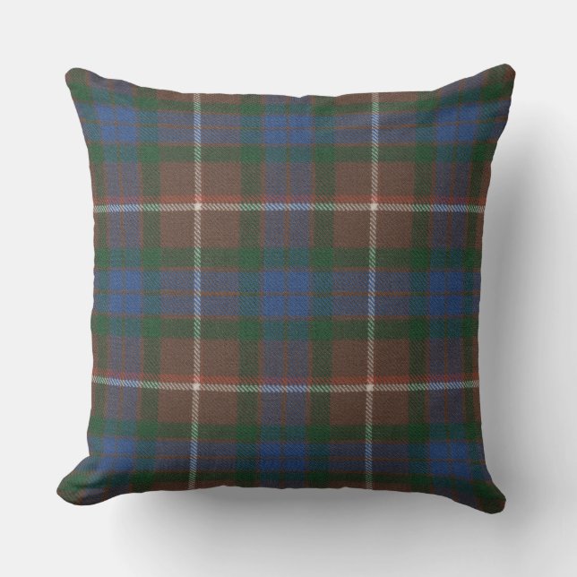 Fraser Hunting Ancient Original Scottish Tartan Cushion (Front)