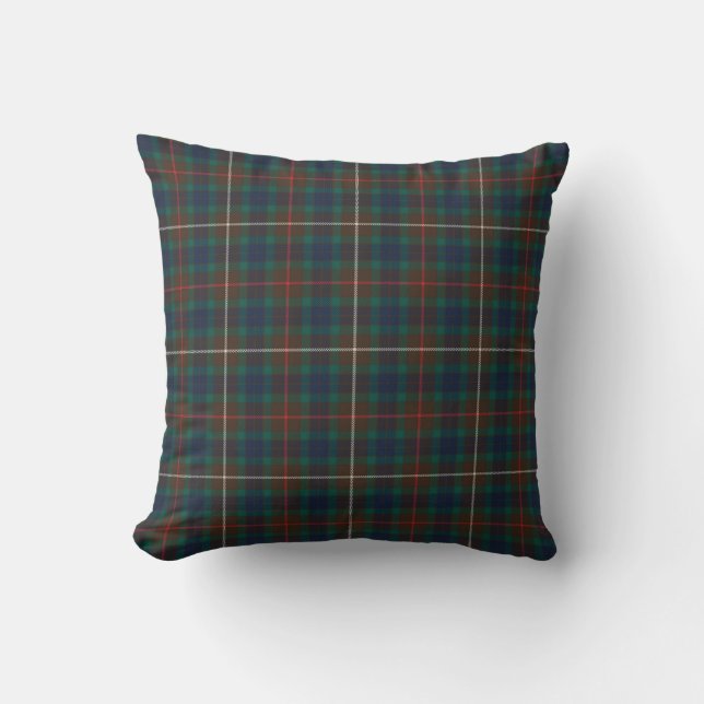 Fraser Hunting Tartan Plaid Pattern Cushion (Front)