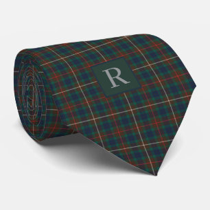 Fraser Hunting Tartan Scottish Clan Plaid Monogram Tie