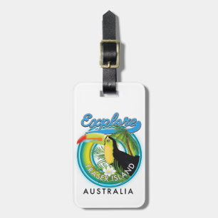 Fraser Island Australia exploration logo Luggage Tag