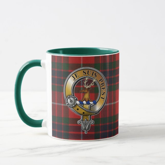 Fraser Lovat Tartan & Badge Mug (Left)