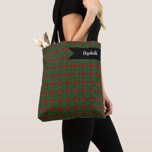 Fraser of Castle Leathers Tartan Plaid Pattern Tote Bag