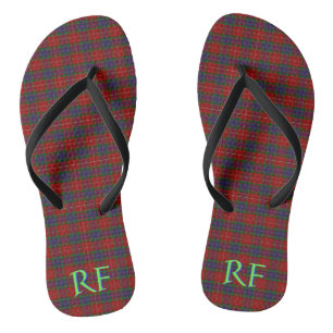 Fraser Official Tartan with monogram / initials Thongs